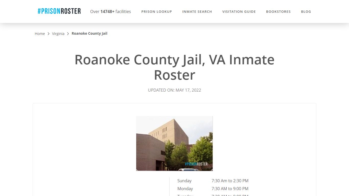 Roanoke County Jail, VA Inmate Roster - Prisonroster